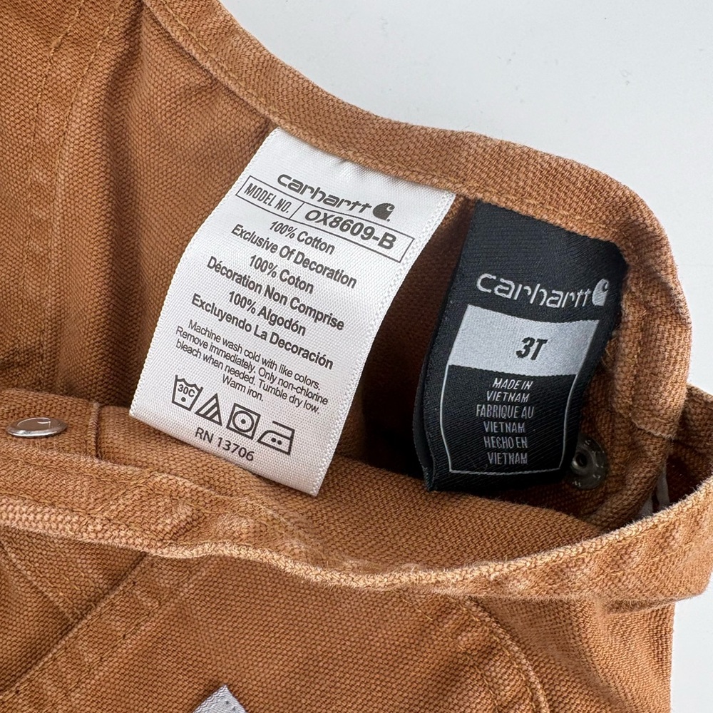 Carhartt Kids Chestnut Overalls - Picture 5 of 5